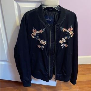 Embroidered bomber jacket